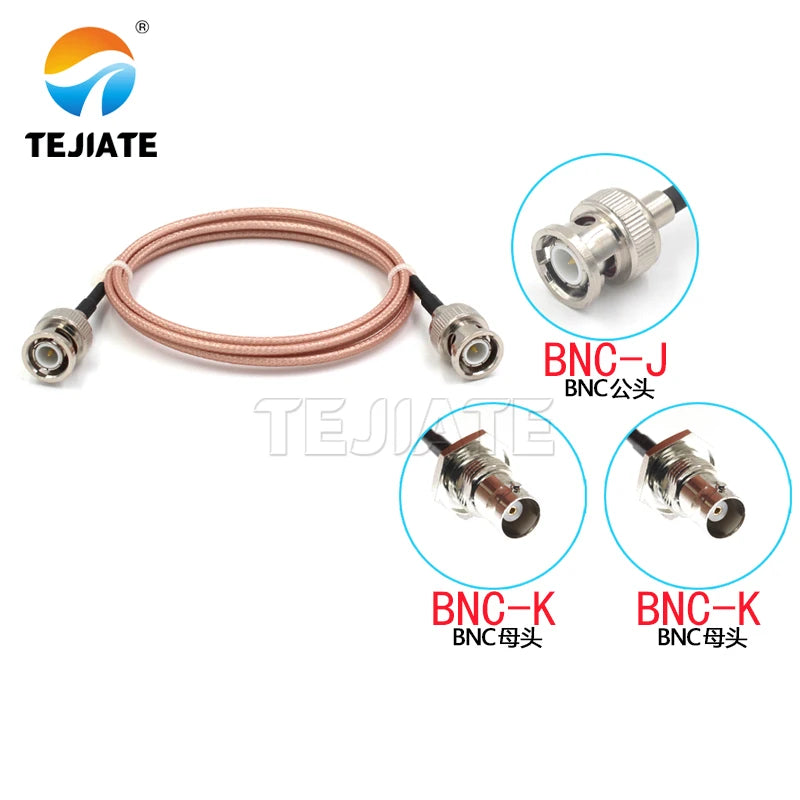 1PCS BNC to BNC connection line BNC male to BNC female RF line Q9 extension line RG316 coaxial line impedance 50 ohms