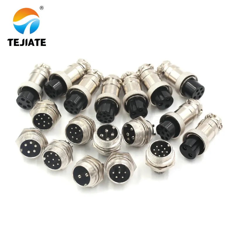 1 set of aviation plug GX16-2P/3P/4P/5P/6P/7P/8P/9P core 16mm socket aviation plug + socket
