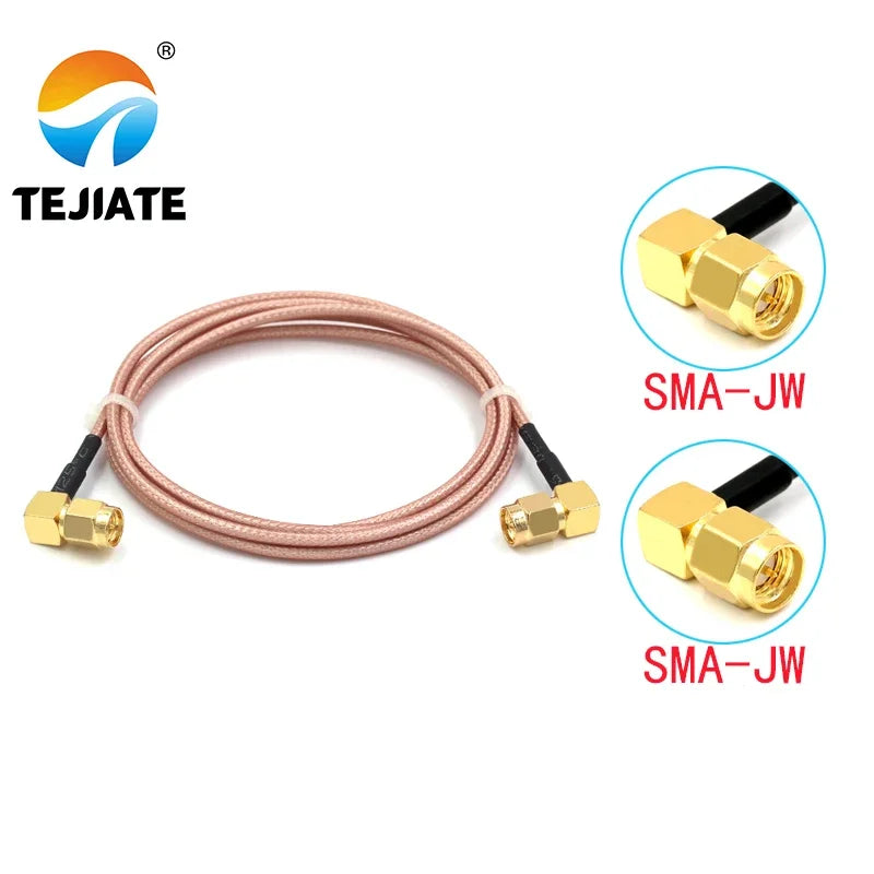 1PCS TEJIATE Adapter Cable SMA To SMA Type SMA-JW Convert SMA-JW 8-90CM 1M 1.5M 2M Length Connector RG316 Wire