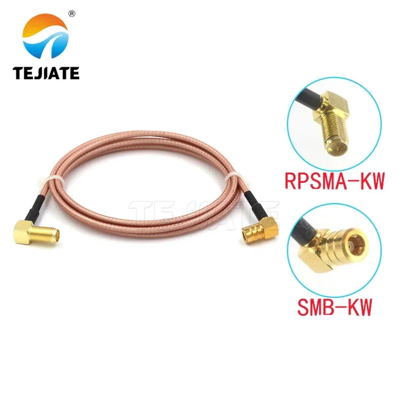 1PCS TEJIATE Adapter Cable SMB To RPSMA Type SMB-KW Convert RPSMA-KW 8-90CM 1M 1.5M 2M Length Connector RG316 Wire