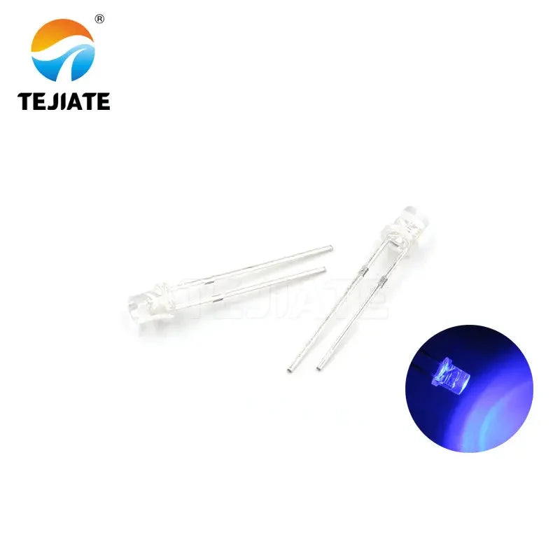 50PCS / 1Lot TEJIATE 3MM LED Lamp Bead Double Color White Flash Red Blue Green Fog Type Fast Response Long Using Life
