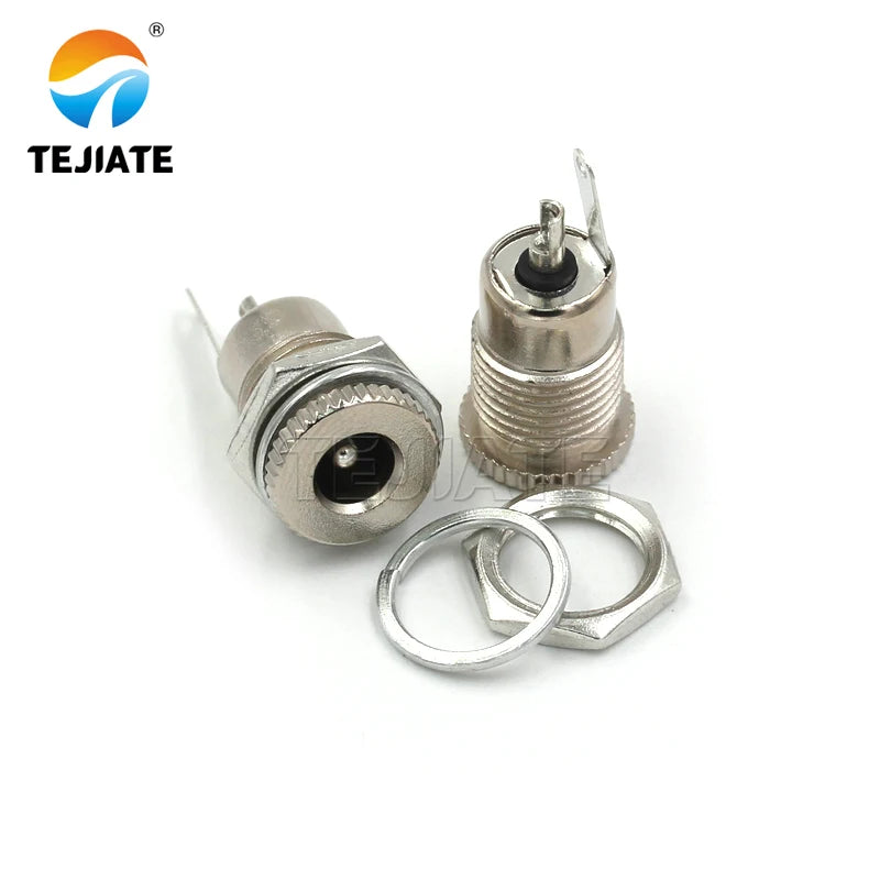 DC099 5.5 mm x 2.1mm DC Power Jack Socket Female Panel Mount Connector Metal DC-099 Open Hole 11MM 5.5*2.1 5.5*2.5 3.5X1.3MM