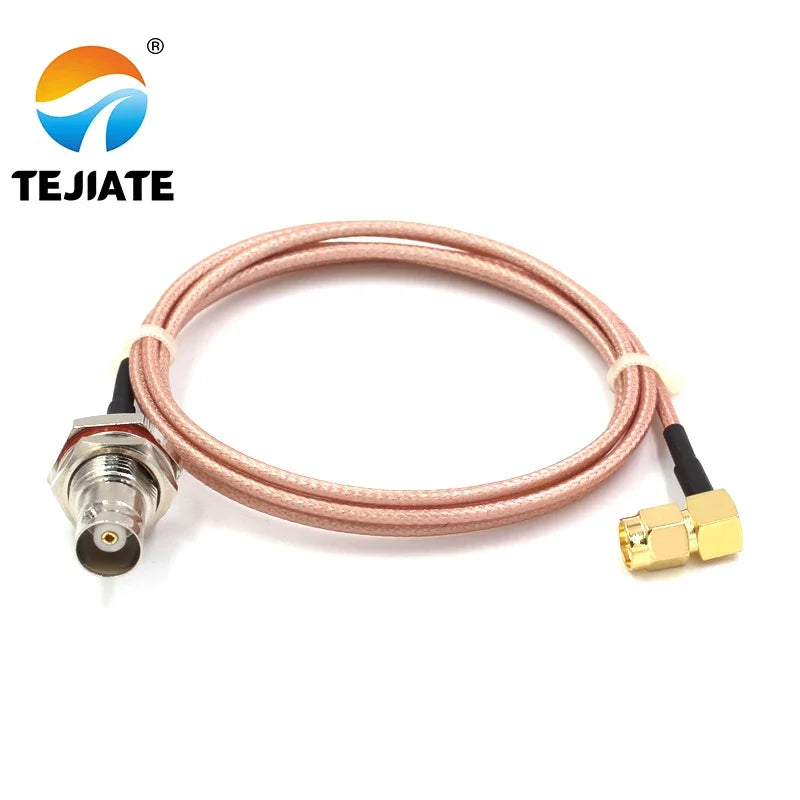 1PCS TEJIATE Adapter Cable BNC To SMA Type BNC-K Convert SMA-JW 8-90CM 1M 1.5M 2M Length Connector RG316 Wire