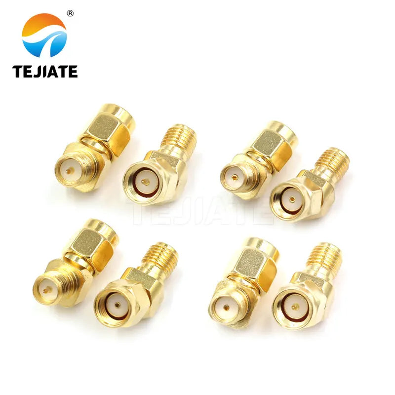 1PCS SMA adapter connector L-type 135 degree male female 45 degree RF adapter antenna connector SMA coaxial pure copper