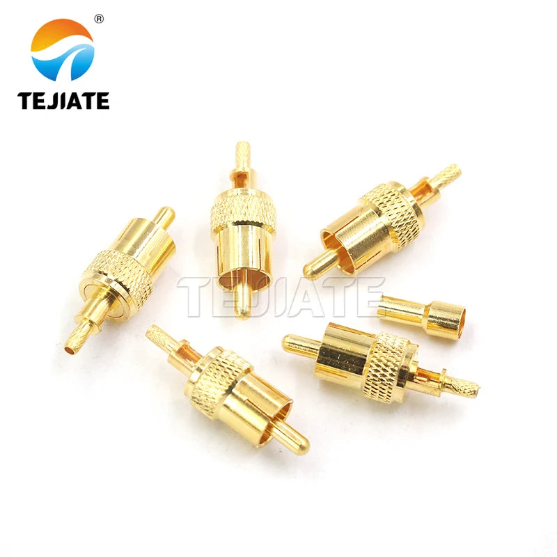 1 pcs RCA-J-1.5 windowed all-copper gold-plated RCA/AV lotus audio terminal welding RG316 RG174 line