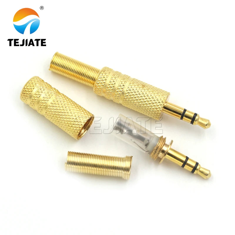 3.5 2.5/6.35mm plum blossom male connector mono dual channel stereo microphone plug welding line audio head