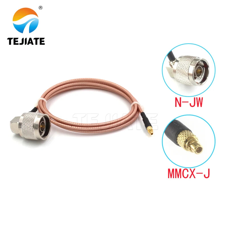 1PCS TEJIATE Adapter Cable N To MMCX Type NJW Convert MMCXJ 8-90CM 1M 1.5M 2M Length Connector RG316 Wire
