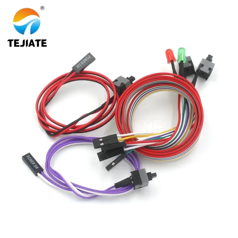 10PCS Power Reset-key Wire Boot-button Computer ON/OFF Connecting Line Reset-wire