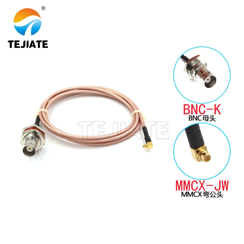 1PCS BNC to MMCX adapter line BNC-KY female to MMCX-JW MMCX-J MMCX-K RF line RG316 coaxial line impedance 50 ohms
