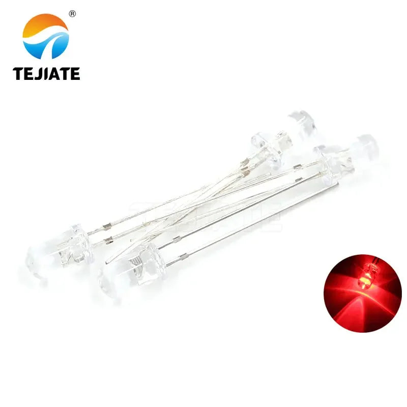 50PCS / 1Lot TEJIATE 5MM LED Lamp Full Double Color White Red Yellow Blue Green Purple Fast Response Long Using Life