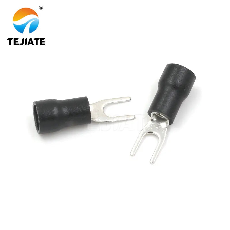 20PCS cold-pressed terminal block SV3.5-4 fork-shaped U-shaped Y-shaped insulated blade spring connector SV1.25-3 copper head
