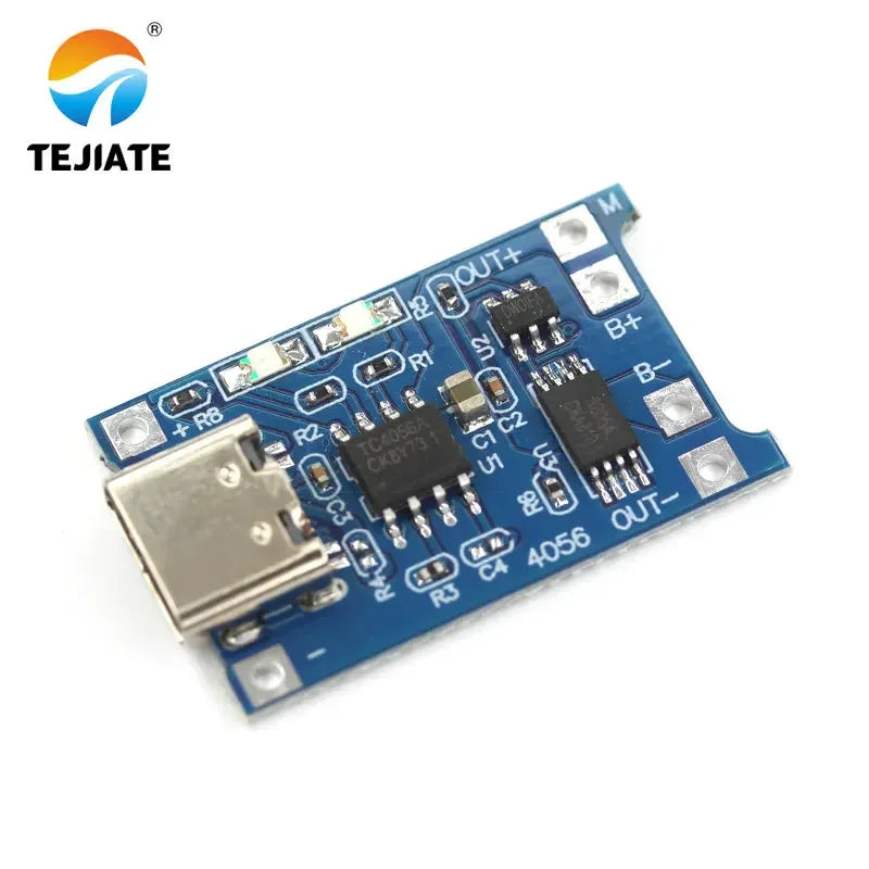 1PCS TEJIATE tp4056 chip tp4056 module MINI-USB Micro-USB Type-c USB charging source module board 1A lithium battery
