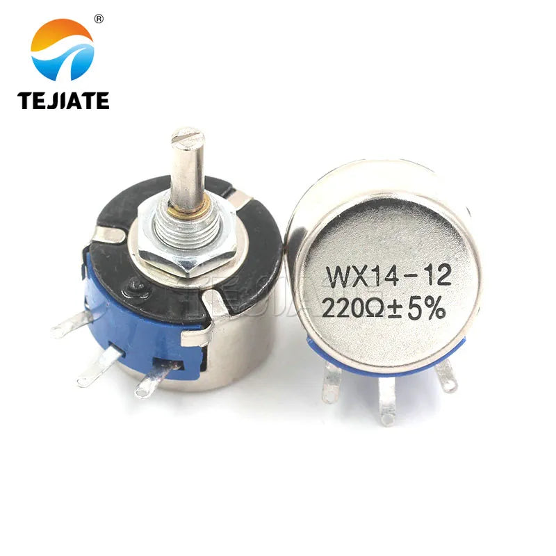 5pcs WX14-12 3W single turn wire wound potentiometer 1K 2K2 3K3 4K7 20K 10K 22K 100R 470R