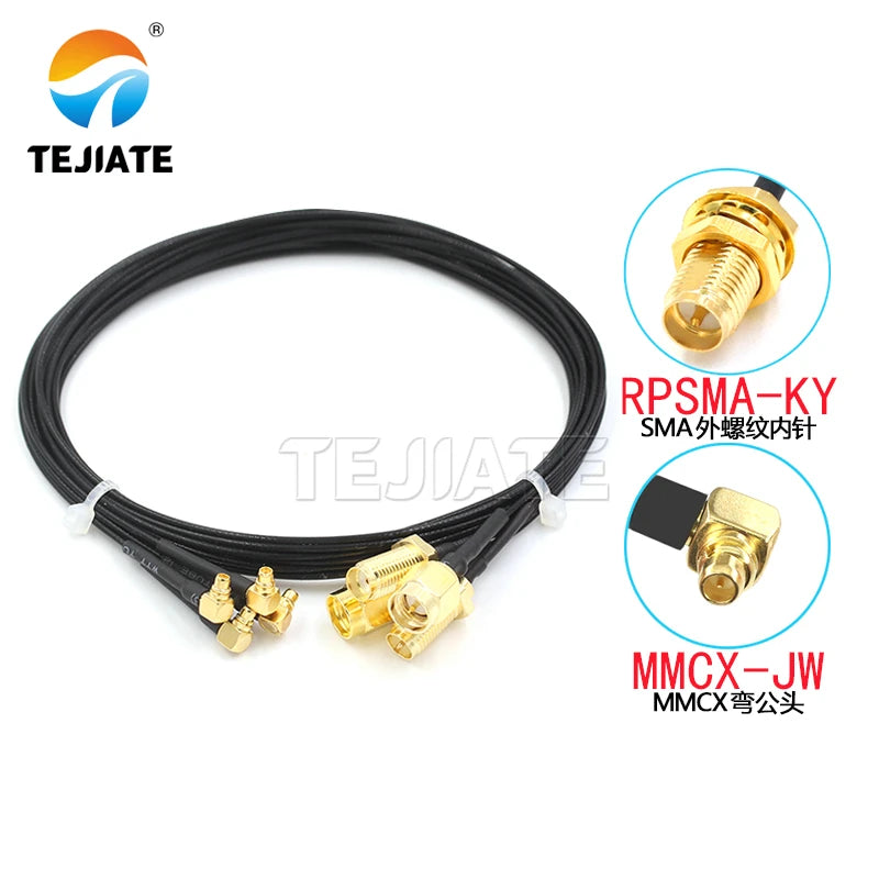 1PCS MMCX to SMA adapter cable SMA male female to MMCX-JW bent male MMCX bent male extension adapter test cable RF1.13 RF cable