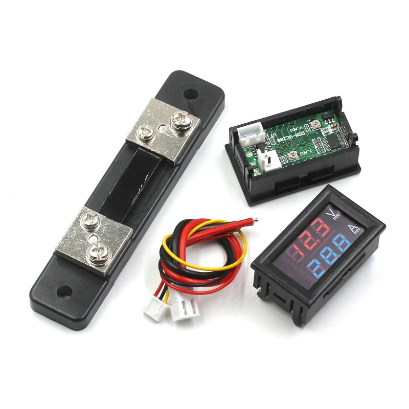 DC current and voltage meter module LED DC digital current and voltage meter dual display 0-100V10A board