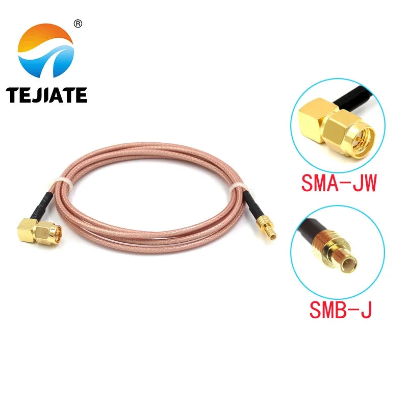 1PCS TEJIATE Adapter Cable SMB To SMA Type SMB-J Convert SMA-JW 8-90CM 1M 1.5M 2M Length Connector RG316 Wire