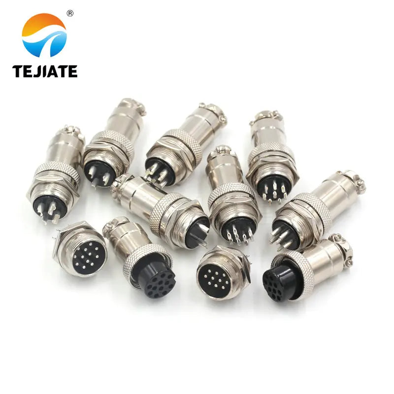 1 set of aviation plug GX20-2P/3P/4P/5P/6P/7P/8P/9P/10P/12P core 20mm socket aviation plug + socket