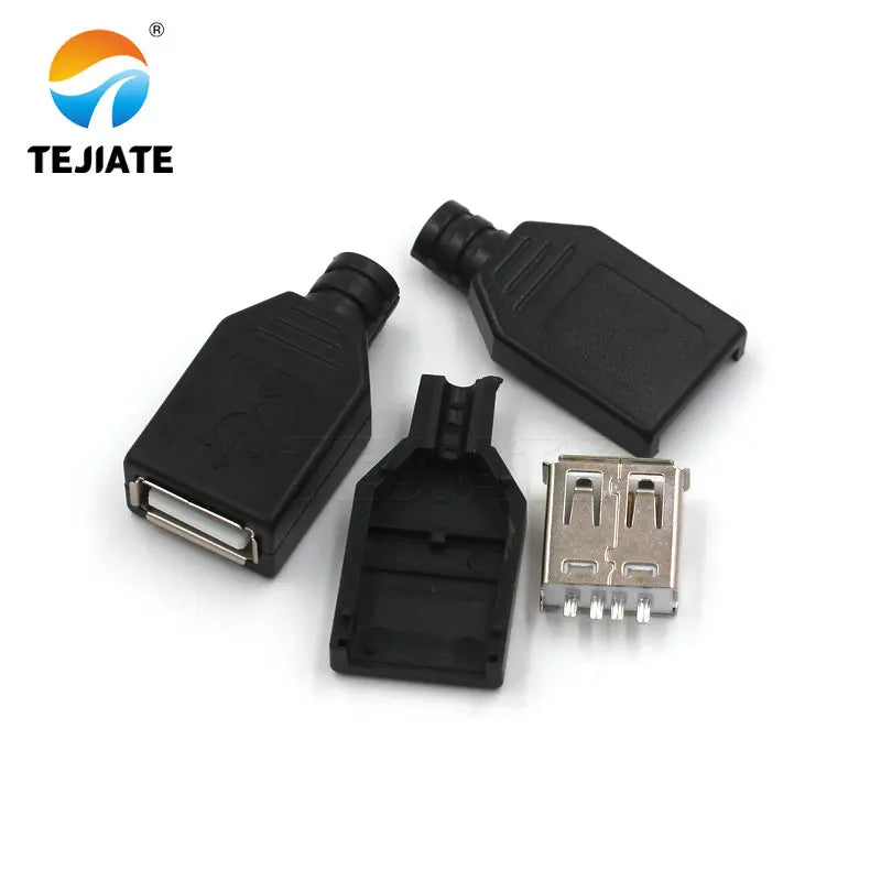 10PCS USB male USB interface A-type plug connector combination/with shell/solder wire/solder board/straight insertion/SMT