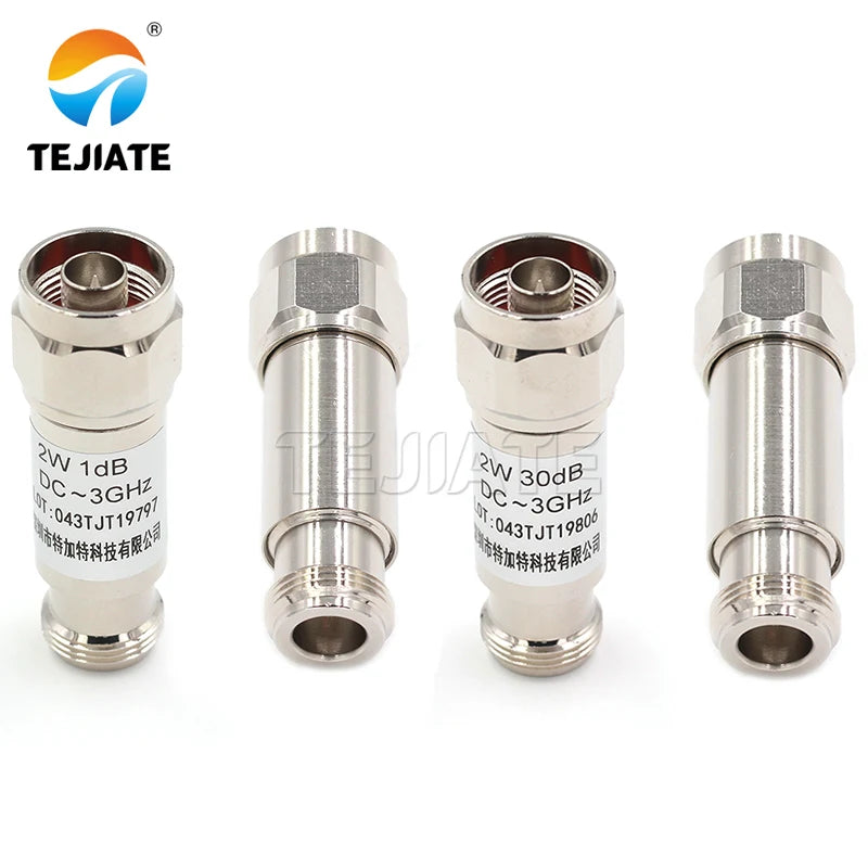 1PCS 2W N type N-JK RF Coaxial Attenuator 1-30DB Male to Female Nickel Plated Adapter