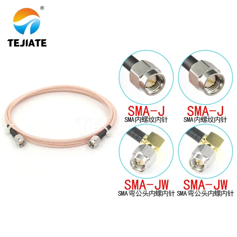 1PCS SMA to SMA coaxial RF wire, stainless steel SMA-JJ/JW 6G high-frequency signal, RG316 connection wire, SMA public to public