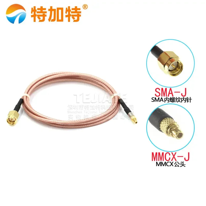 1PCS TEJIATE SMA Inner Screw Inner Pin To MMCX Bent Male/Female Header RF Adapter Cable RG316 Wire 0.08M~2M