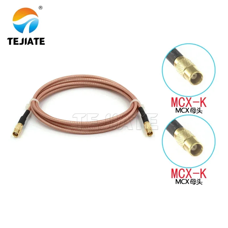 1PCS MCX To MCX Adapter Line MCX Male Female Straight Elbow Connection Line RG316 Coaxial Line Impedance 50 Ohms