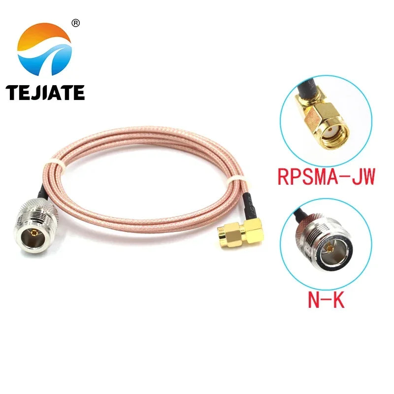 1PCS TEJIATE Adapter Cable RPSMA To BNC Type RPSMA-JW Convert N-K 8-90CM 1M 1.5M 2M Length Connector RG316 Wire