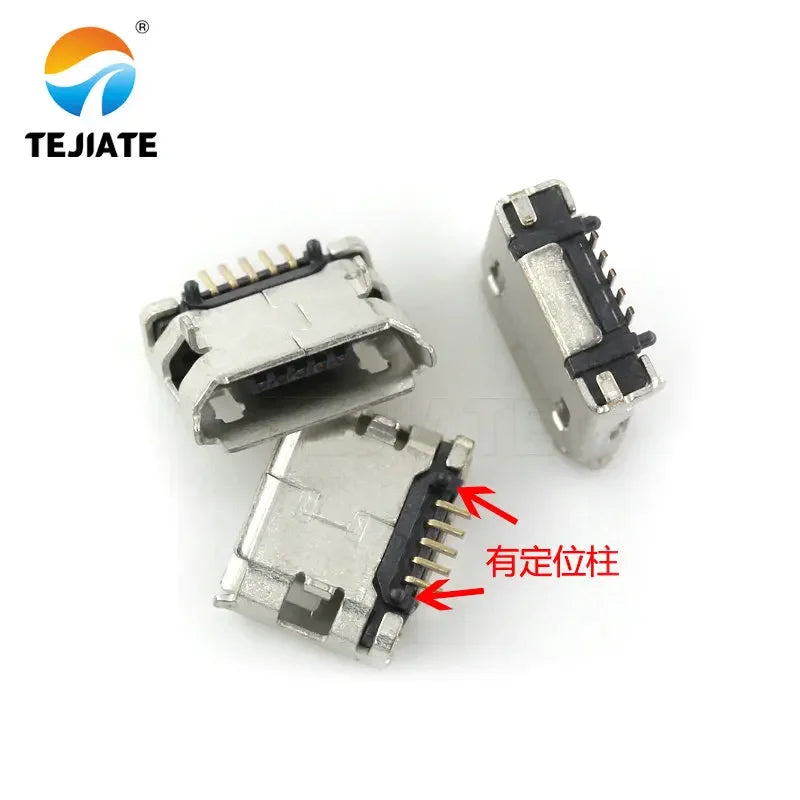 10PCS Micro-USB Socket MK5P Female-socket/Male-plug Paster/Straight-insert Type Plug-in Interface
