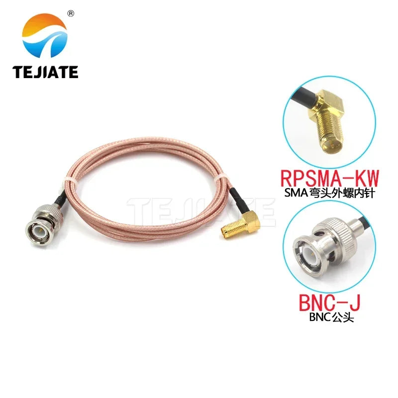 1PCS TEJIATE Adapter Cable BNC To RPSMA Type BNC-J Convert RPSMA-KW 8-90CM 1M 1.5M 2M Length Connector RG316 Wire