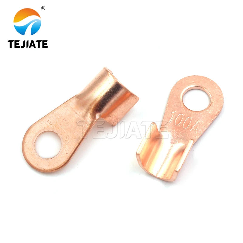 High current wiring copper piece round nose wiring nose/open nose 30A 60A100A 150A copper wiring piece terminal