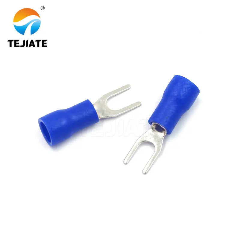 20PCS cold-pressed terminal block SV3.5-4 fork-shaped U-shaped Y-shaped insulated blade spring connector SV1.25-3 copper head