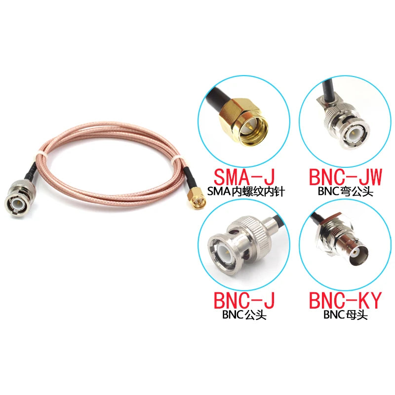 1PCS SMA to BNC RG316 RF connection jumper SMA/BNC-JJ SMA to Q9/BNC male female oscilloscope connection cable
