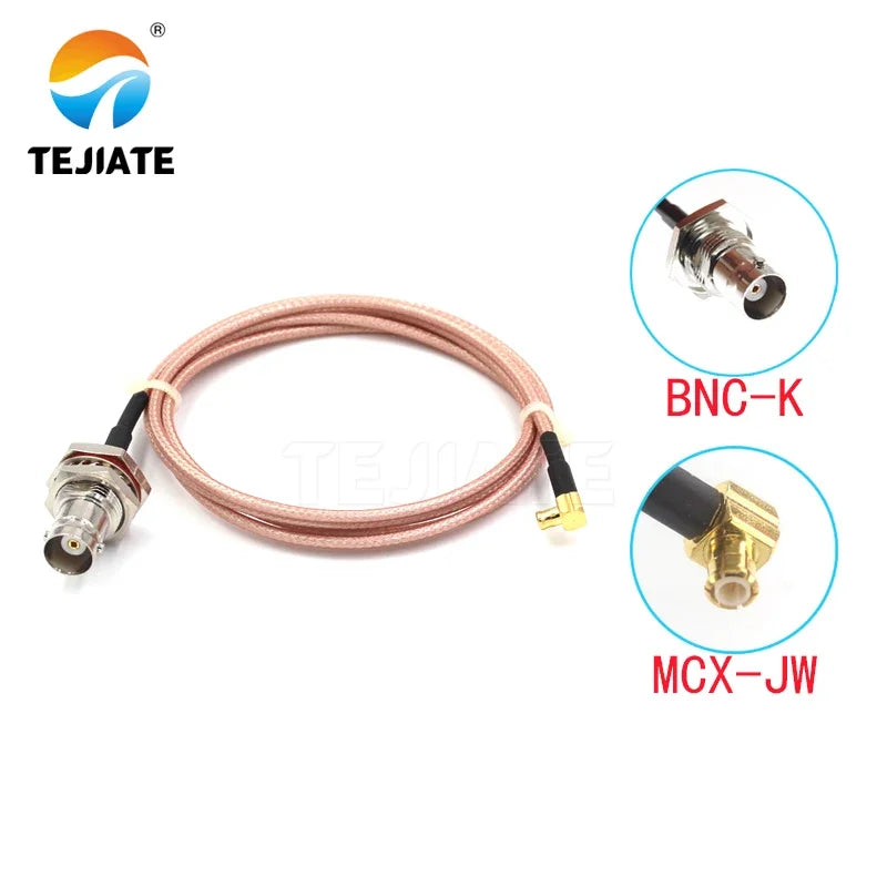 1PCS TEJIATE Adapter Cable BNC To MCX Type BNCK Convert MCXJW 8-90CM 1M 1.5M 2M Length Connector RG316 Wire