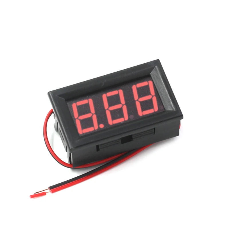 Digital tube DC voltmeter 0.56 inch LED digital voltmeter DC4.5V-30.0V DC5V-120V Reverse connection protection