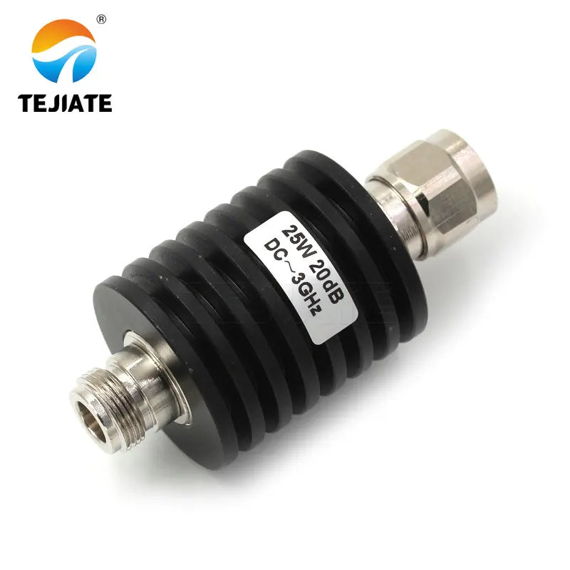 1PCS Frequency N-JK DC-3GHz 6-40DB RF Coaxial Fixed Attenuator 25W Connector Nickel Plated