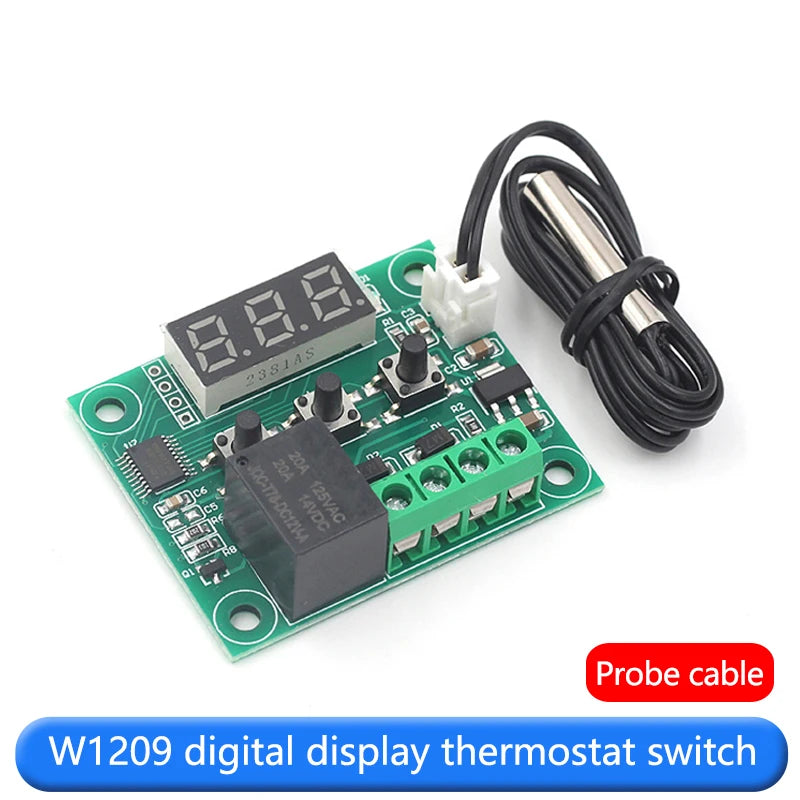 XH-W1209 Digital temperature controller High precision temperature controller Micro temperature control board with probe