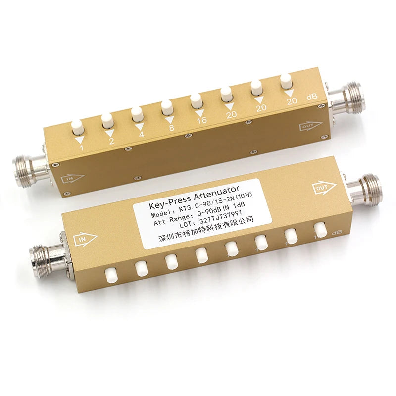 1PCS SMA N-type RF button adjustable key signal attenuator 0-30dB 0-60dB 0-90dB step 5W 10W high power 0-4GHz