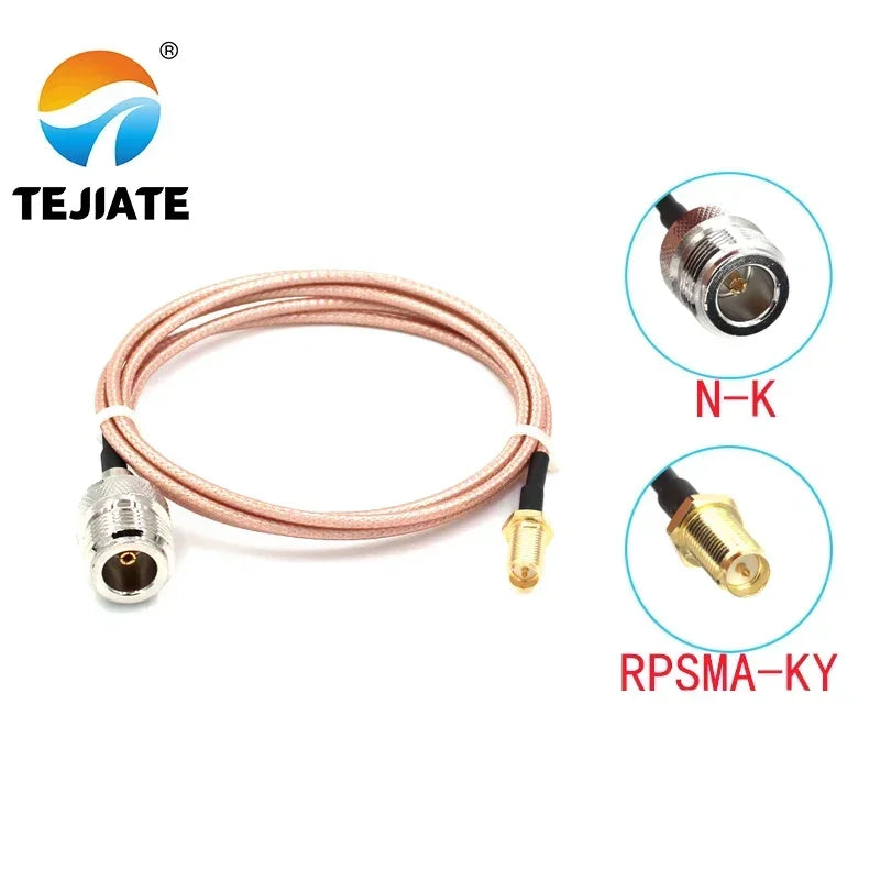 1PCS TEJIATE Adapter Cable RPSMA To N Type RPSMA-KY Convert N-K 8-90CM 1M 1.5M 2M Length Connector RG316 Wire