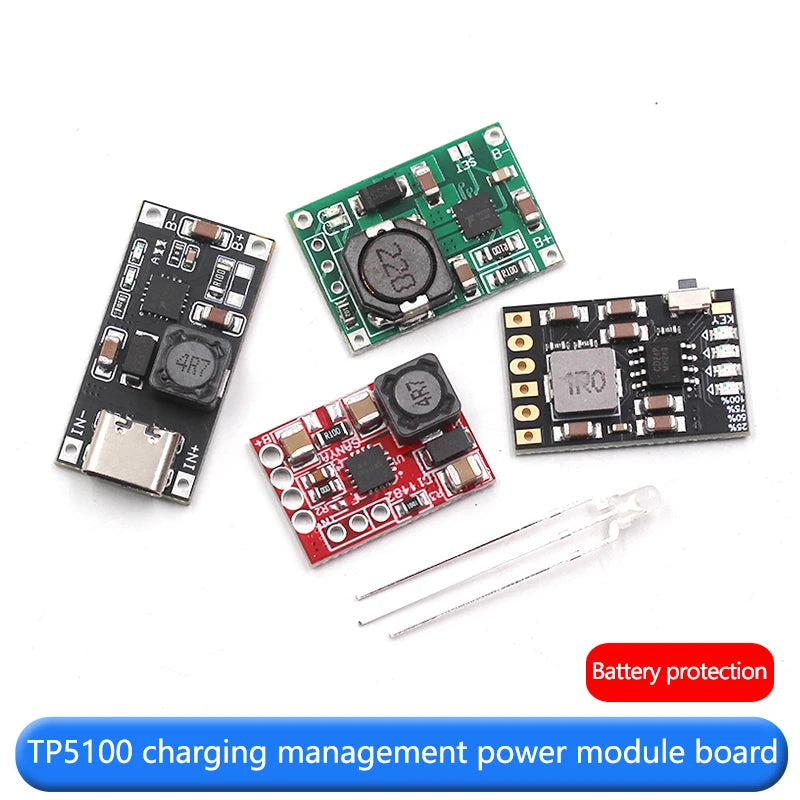 TP5100 charging management power module board 1A 2A compatible with 4.2v8.4v single and double lithium batteries