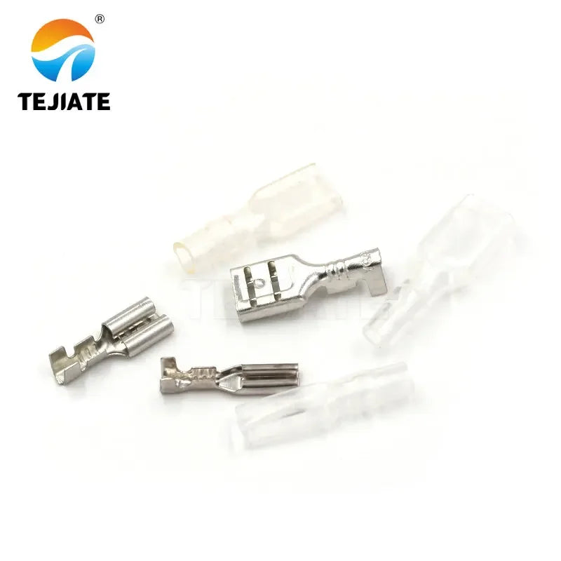 50PCS Plug-in/Plug-out Type Connector Cold Pressed Terminal 2.8/4.8/6.3MM Spring Terminal With Sheath Female Header Adapter