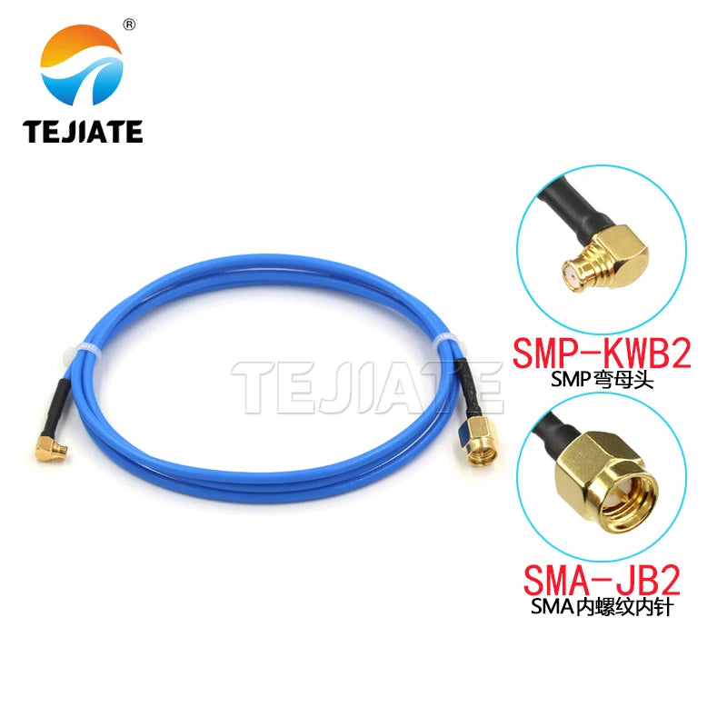 1PCS SMP-KW to SMA-J SMA-KY SMA-KFB2 male female RF cable SMP bent female to SMA adapter cable RG405/086 semi flexible cable