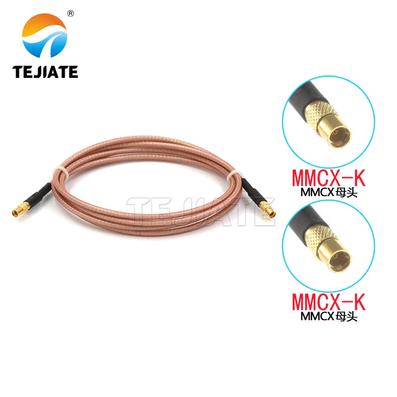 1PCS MMCX to MMCX adapter line MMCX male female to MMCX male female connection line RG316 coaxial line impedance 50 ohms