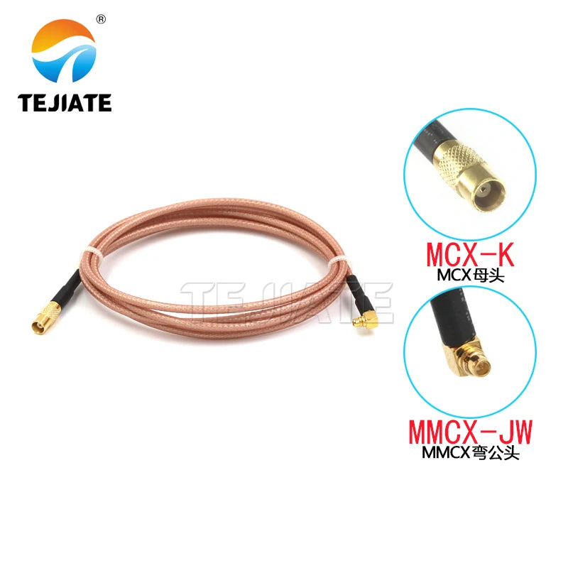 1PCS MCX to MMCX adapter line MCX female to MMCX male female connection line MMCX-JW MMCX-J MMCX-K to MCX-K RG316