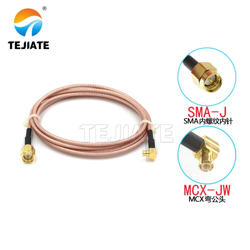 1PCS SMA to MCX curved male RG316 silver plated RF adapter jumper SMA-J/MCX-JW elbow extension feeder