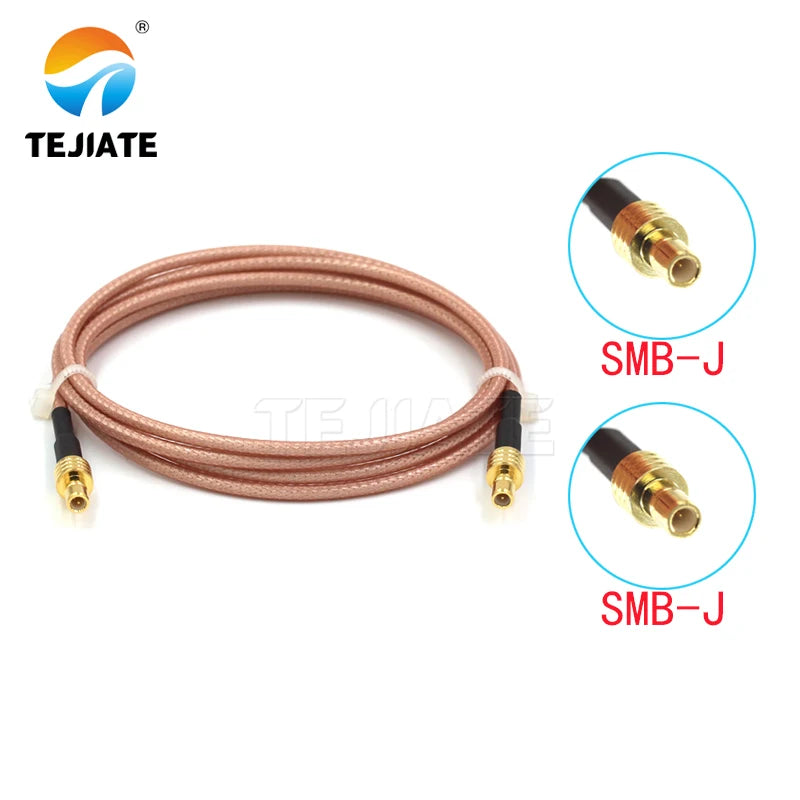 1PCS TEJIATE Adapter Cable SMB To SMB Type SMBJ Convert SMBJ 8-90CM 1M 1.5M 2M Length Connector RG316 Wire