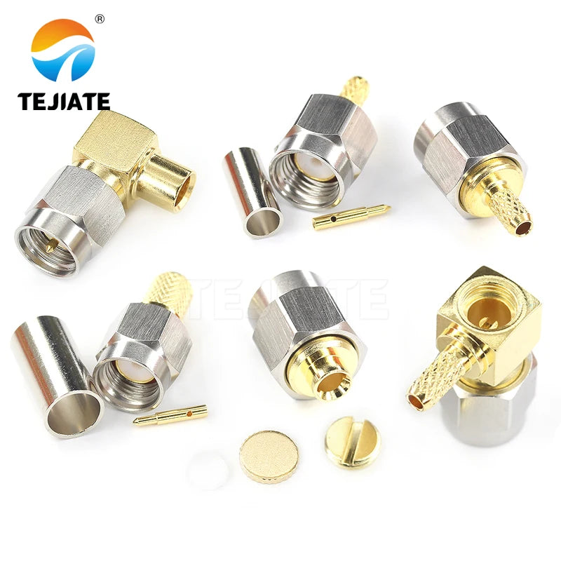 1PCS SMA-J/JB/JW Stainless Steel High Frequency for RG58/RG142 Wiring Semi-flexible Stell Unwired Connector