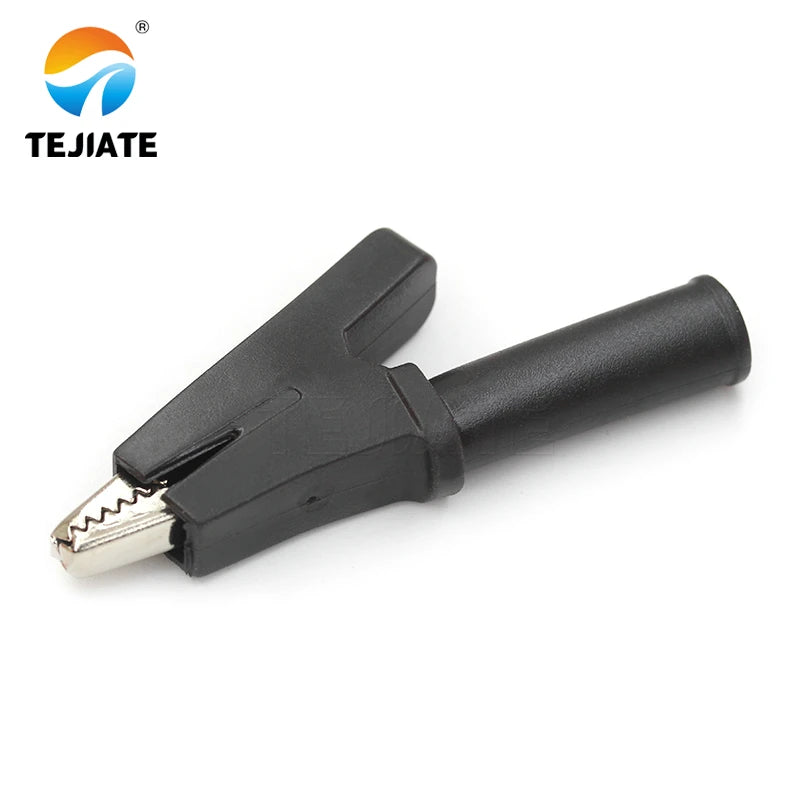 Pure copper battery clip crocodile clip wire clip medium with 4mm jack high voltage full sheath test clip 30A