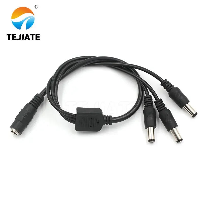 2PCS 12V Female Head Line Male Head DC5.5*2.1 Connection Line Plug Connector Monitoring Power Cord 24V One Minute Drag Two Three